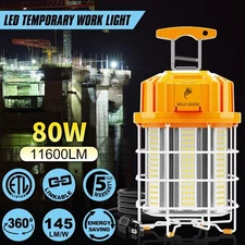 Linkable LED Temporary Work Light 80W Construction Jobsite Lights 11,600LM 5000K