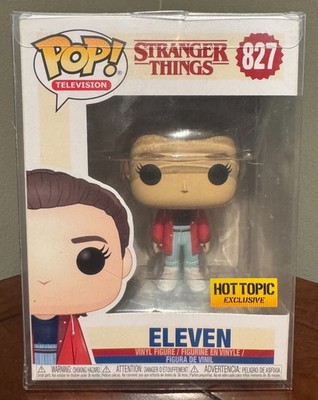 FUNKO POP! STRANGER THINGS #827 ELEVEN HOT TOPIC NIB SLIGHT DAMAGE W/ PROTECTOR