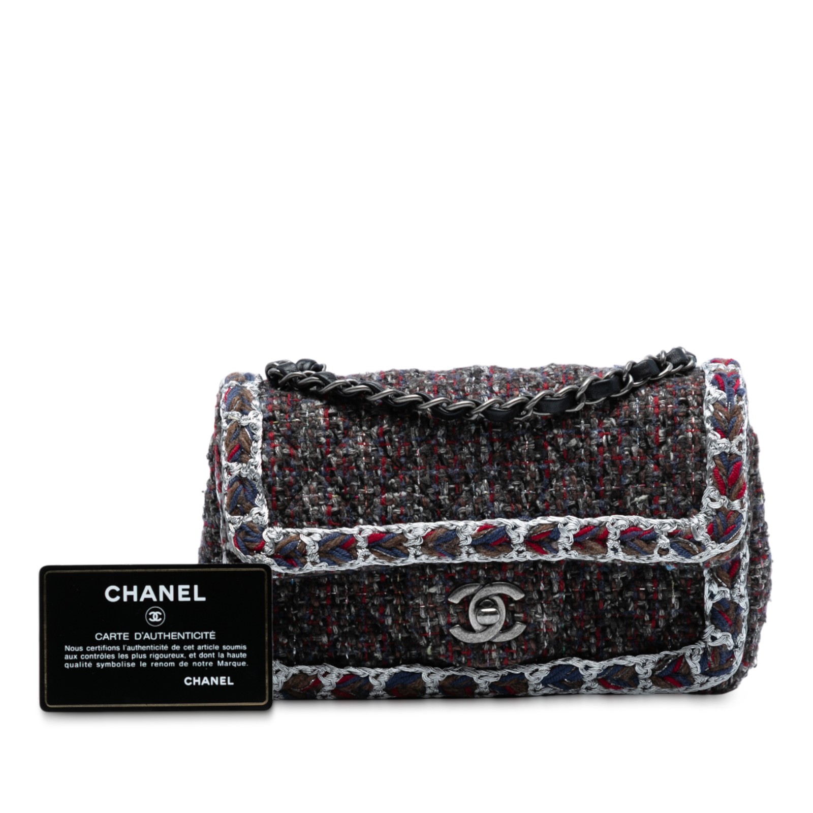 Authenticated Chanel Mini Rectangular Classic  Br… - image 8