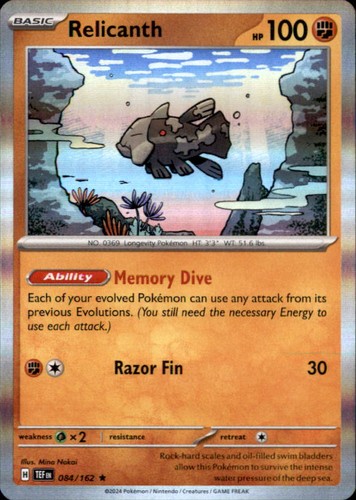 Pokemon Relicanth 84/162 Temporal Forces Holo 3 Card Lot