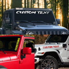 Custom Windshield Sticker Hood Decal Set Fits Jeep Wrangler Jk Jl Jt Tj Yj Cj
