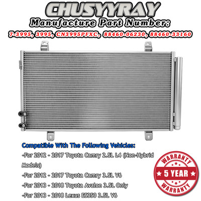 AC Condenser For 12-17 Toyota Camry 3.5L ,For 13-18 Avalon Lexus ES350 3.5L