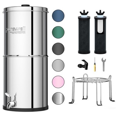 3-Stage 0.01μm Ultra-Filtration Gravity Water Filter System 2.25G 304