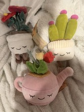 Greenhouse by russ Set of 3 Soft Plush Plants Cactus Flowers Watering Can