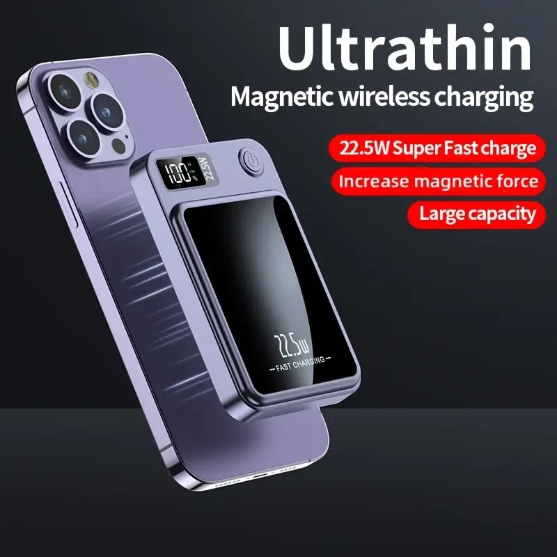 10000mAh Magnetic Wireless Power Bank Fast Charger