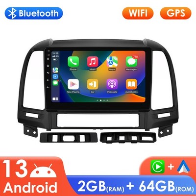 For Hyundai Santa Fe 2 2006-2012 Wireless CarPlay Android 13.0 Car Stereo Radio