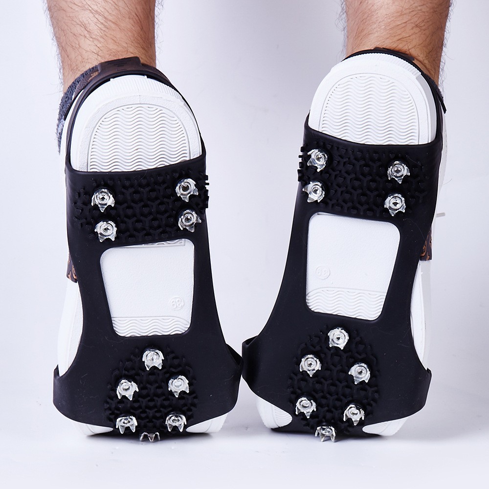 Ice Climbing Crampons Snow Grips Anti Slip Shoe Boot Cleats Spikes Sport 10Studs