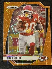 2024 Panini Prizm #139 Isiah Pacheco Orange Lazer Kansas City Chiefs