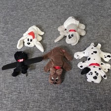 Pound Puppies Miscellaneous Bundle Of 4 Plush 1 Snap Bracelet Stuffed Animal Toy