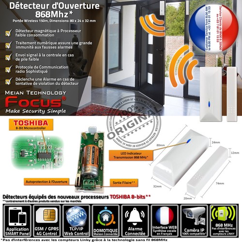 Système Sécurité Connecté Alarme Protection Infrarouge Présence Capteur Fen - Bild 4 von 10