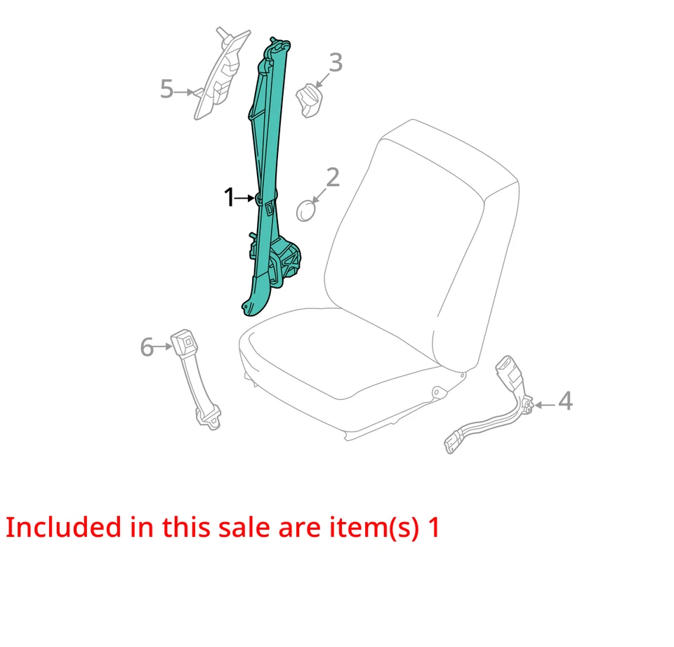 Cinturón de seguridad banco delantero 40/20/40 pasajero compatible con camioneta Ford F150 09-14 10267572 Foto 4 de 4