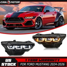 For Ford Mustang 2024 2025 2026 Led Headlights Sequential Head Lamps Assembly