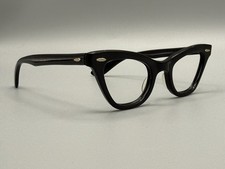 Vintage Eyeglass Frames Glasses Mid Century NOS Bausch Lomb Ebony 42/20