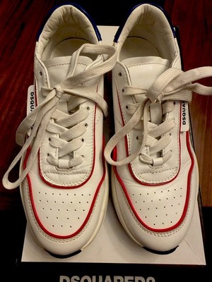 DSQUARED2 The Giant K2  White Leather Sneaker 6.5 US