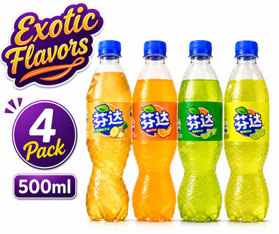 Fanta Exotic Soda Variety Pack | Pineapple | Orange | Apple | Lime