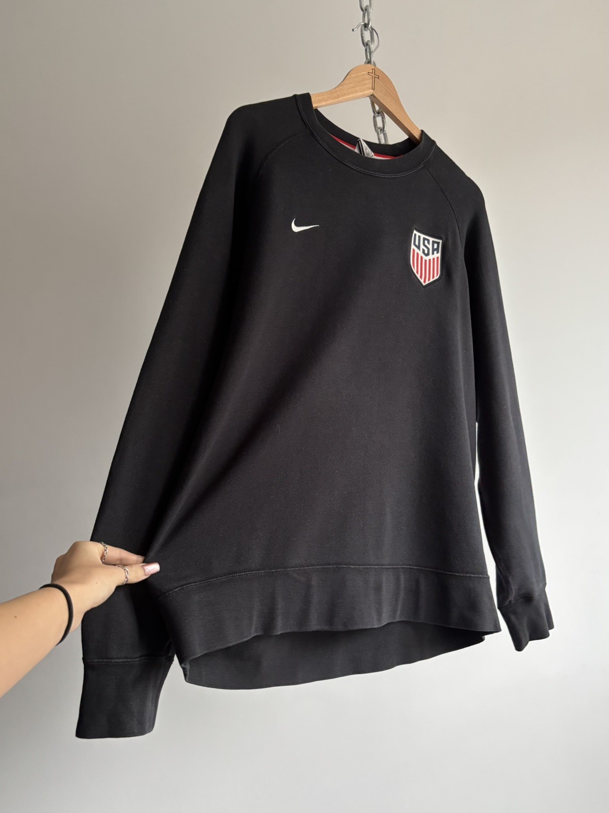 Nike USA Fully Embroidered Patchwork Pullover Swe… - image 11
