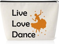 Live Love Dance Makeup Bag Dancer Gift Cosmetic Pouch Dance Teacher Present