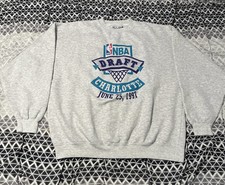 Vintage 90s NBA Draft Charlotte Hornets Gear For Sports Crewneck Pullover RARE