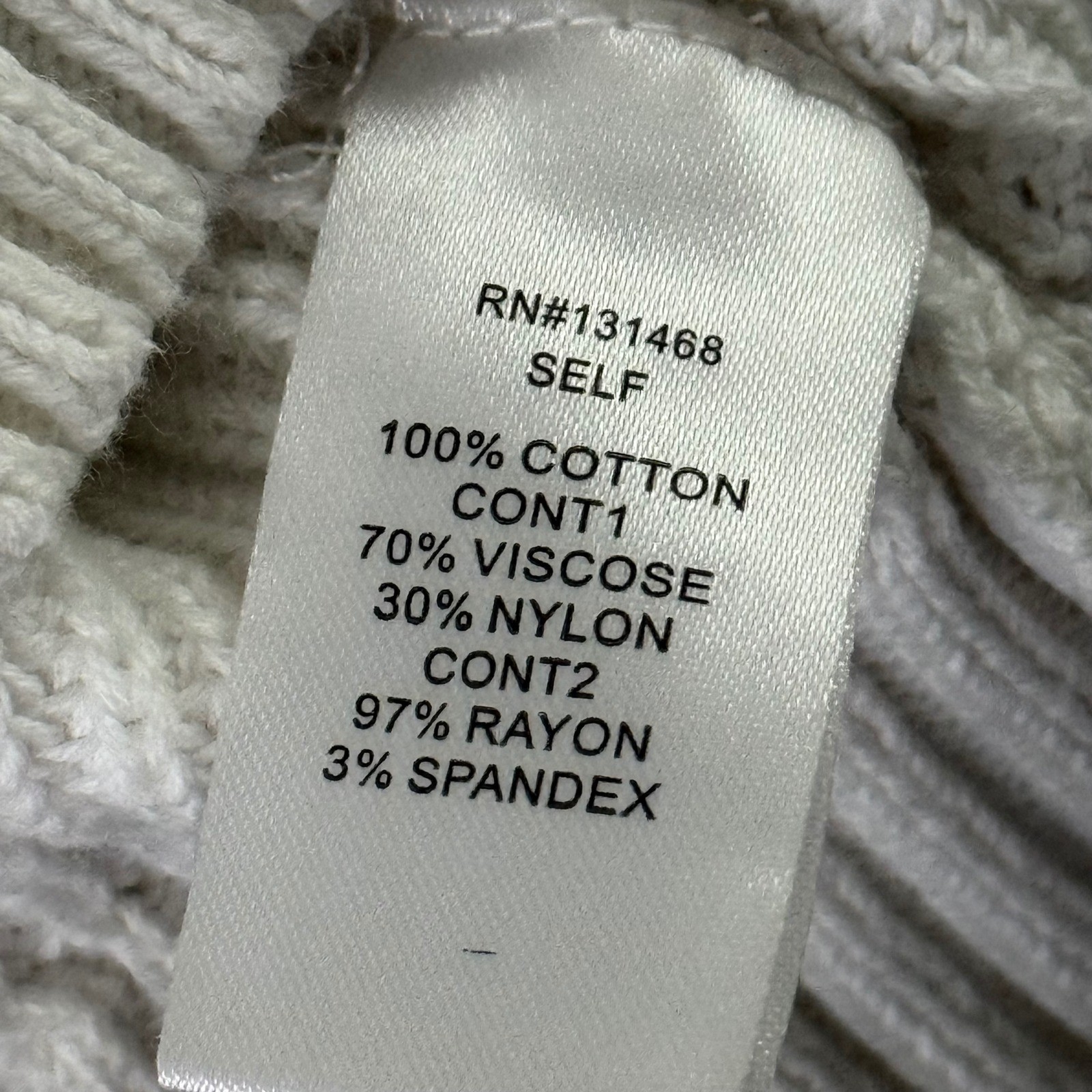 Fab’rik White Ribbed Rust Orange Patchwork Balloo… - image 4