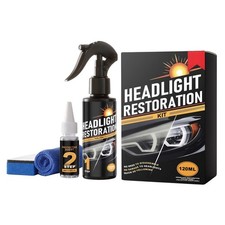 Headlight Restoration Kit Cleaner Polish Scratch Repair Uv Sealant Car Lens Care