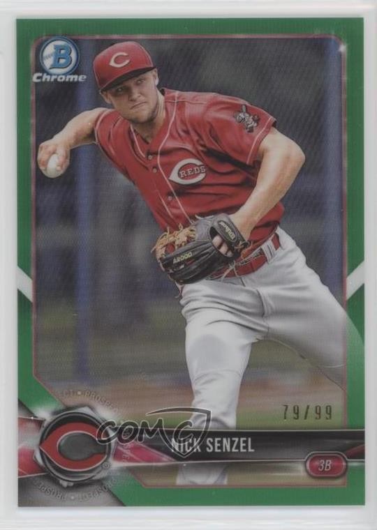2018 Bowman Chrome Prospects Green Refractor 79/99 Nick Senzel #BCP120 sh7