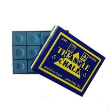 BLUE Pool Cue Billiards Chalk, Triangle Brand, 1 Dozen 12 cubes - Blue Color