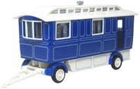 Showmans Caravan Blau 1:76 MaßStab Oxford Diecast Metall 76SCV003