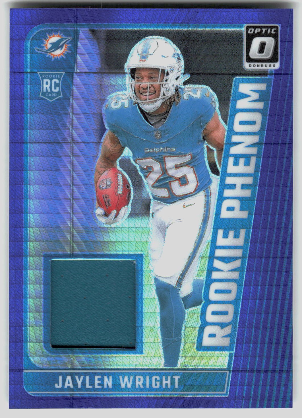 2024 Panini Donruss Optic Jaylen Wright #RPB-JWT Rookie Phenoms Blue Hyper RC