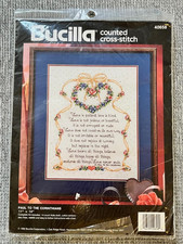 Vintage 1992 Bucilla Cross Stitch Kit Paul To The Corinthians 40658 NOS 11x14