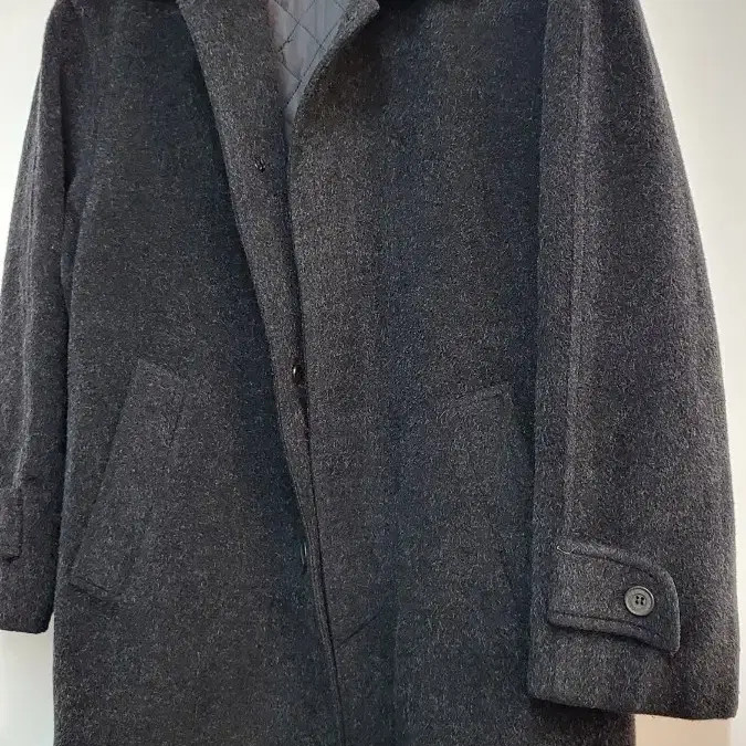 Yves Saint Laurent Dark Gray Wool Coat, Men, Size 95 thumbnail 7
