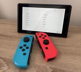 Nintendo Switch Console Neon Blue/Red Joy-Con 128GB Docks Case and Accessories