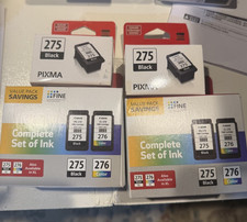 2 Canon 275/276 Combo  2 275 Black Ink Cartridges forTS3522 TR4722 Printer-NEW