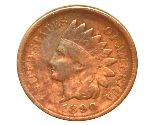 VG-F 1890 Indian Head Cent Strong Detail Full Date Original Patina