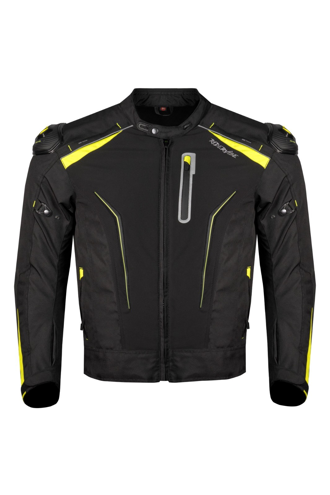 Premium Men's Black Green Textile Motorcycle Biker Reflective CE Armor Jacket