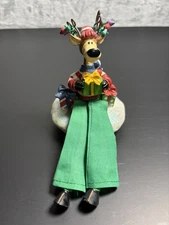 Yankee Candle Christmas Reindeer Candle Jar Topper 5” 2011 Original Jar Topper