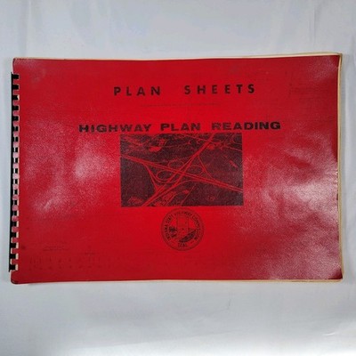 Vintage Indiana State Highway Plan Sheets 1964 Highway Plan Reading Book Spiral 