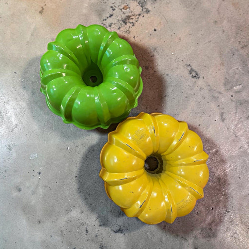 Vintage Nordic Ware Bundt-O Pan Northland Aluminum Yellow Cream Bundt Pans Lot 2