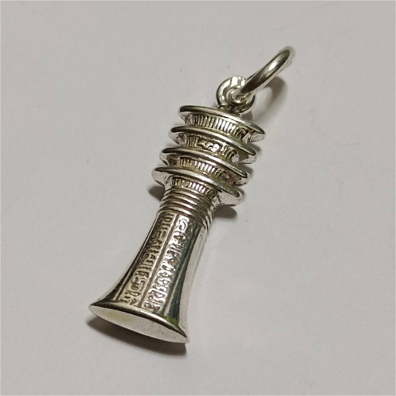 Sterling 925 Silver Egyptian Djed Pillar Pendant Ancient Handmade Jewelry