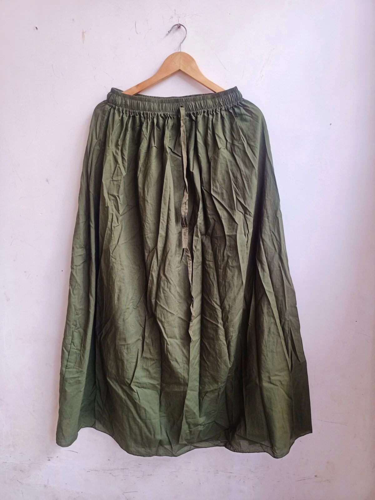 Indian Cotton Solid Olive Green Skirt Women's Clothing Girls Partywear skirt US