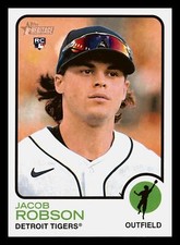 Jacob Robson RC 2022 Topps Heritage #588 Rookie Detroit Tigers NM-MINT