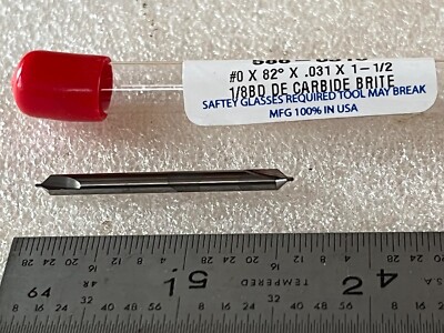 #0 Solid Carbide Combination Drill and Countersink, New,  HTC, USA