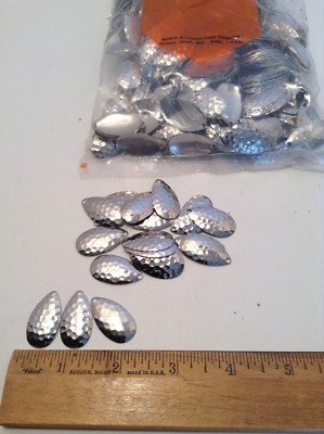 (100) No. 4 Indiana Hammered Nickel Spinner Blades NOS, WORTH Ice Fishing Plus