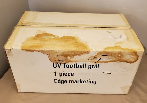 Football Shaped Portable Charcoal BBQ Grill Barbeque Tailgate UV VODKA Logo NOS - Picture 12 of 12