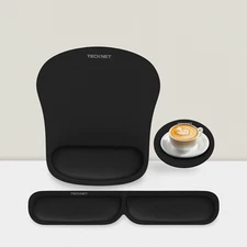 Mouse Pad with Wrist Rest Keyboard Memory Foam Support Non-Slip Ergonomic Set