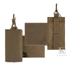 KRYDEX Radio Pouches Set Expander Wings for Side Chest Rig Plate Carrier Coyote
