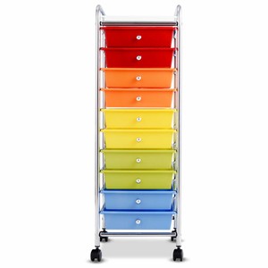 trolley organizer drawer utility scrapbook rolling chrome mobile cart