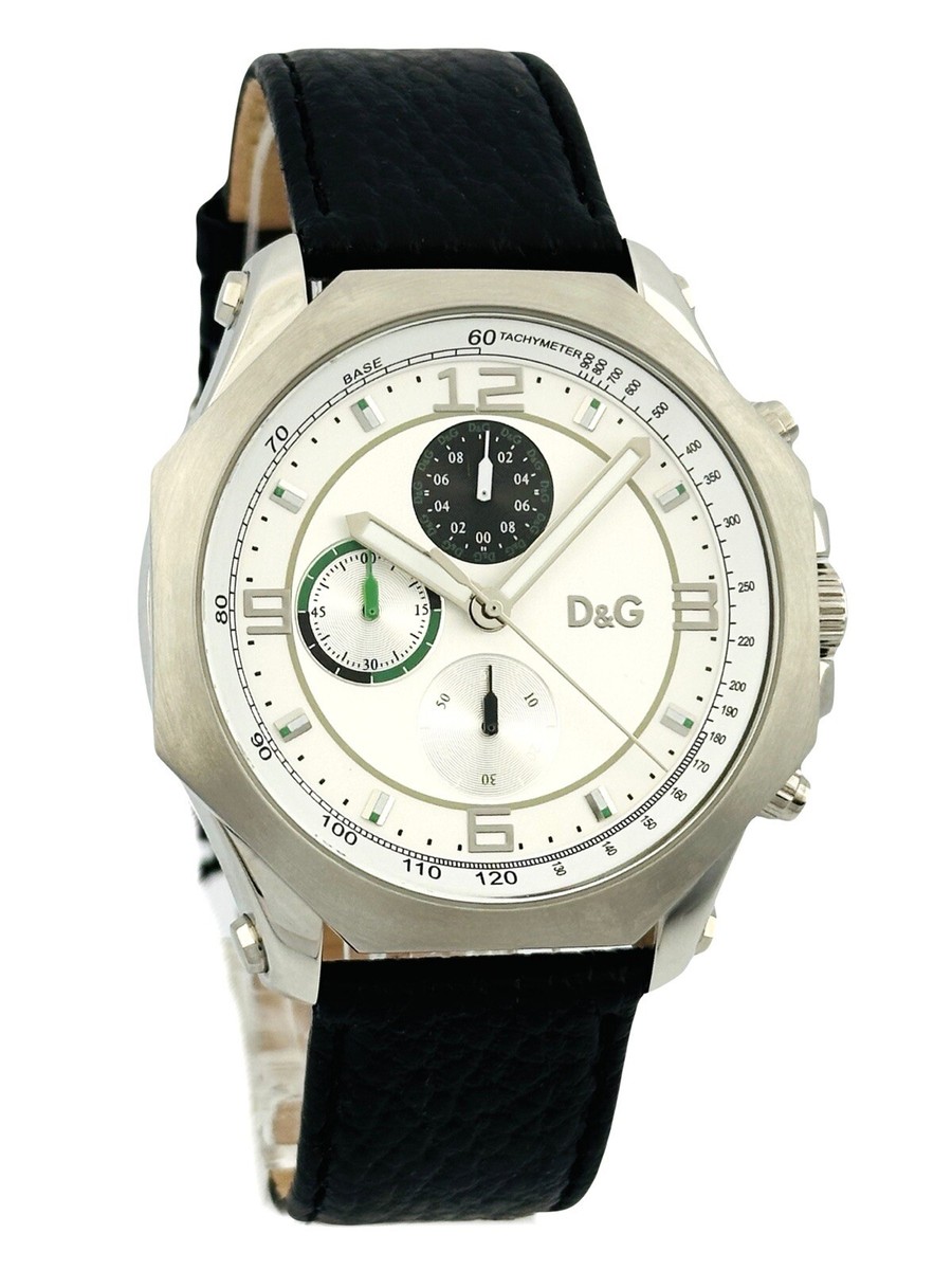 D&G Dolce and Gabbana Watch DW0102 Goose Octagonal Black Leather