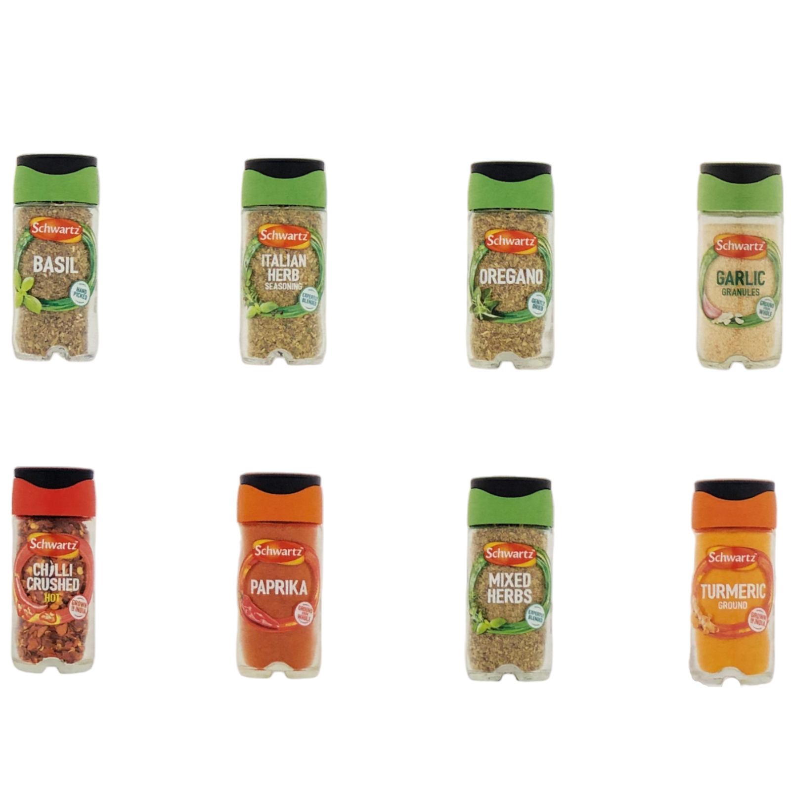 Revolving Rotating Spice Rack Jar Herbs Spices Set Engraved Handle 8pc Schwartz eBay