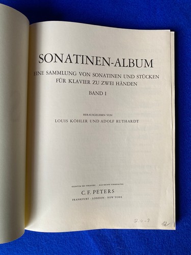 Klavier Solo Noten SONATINEN ALBUM I Köhler & Ruthardt •Edition Peters, Germany - Bild 8 von 20