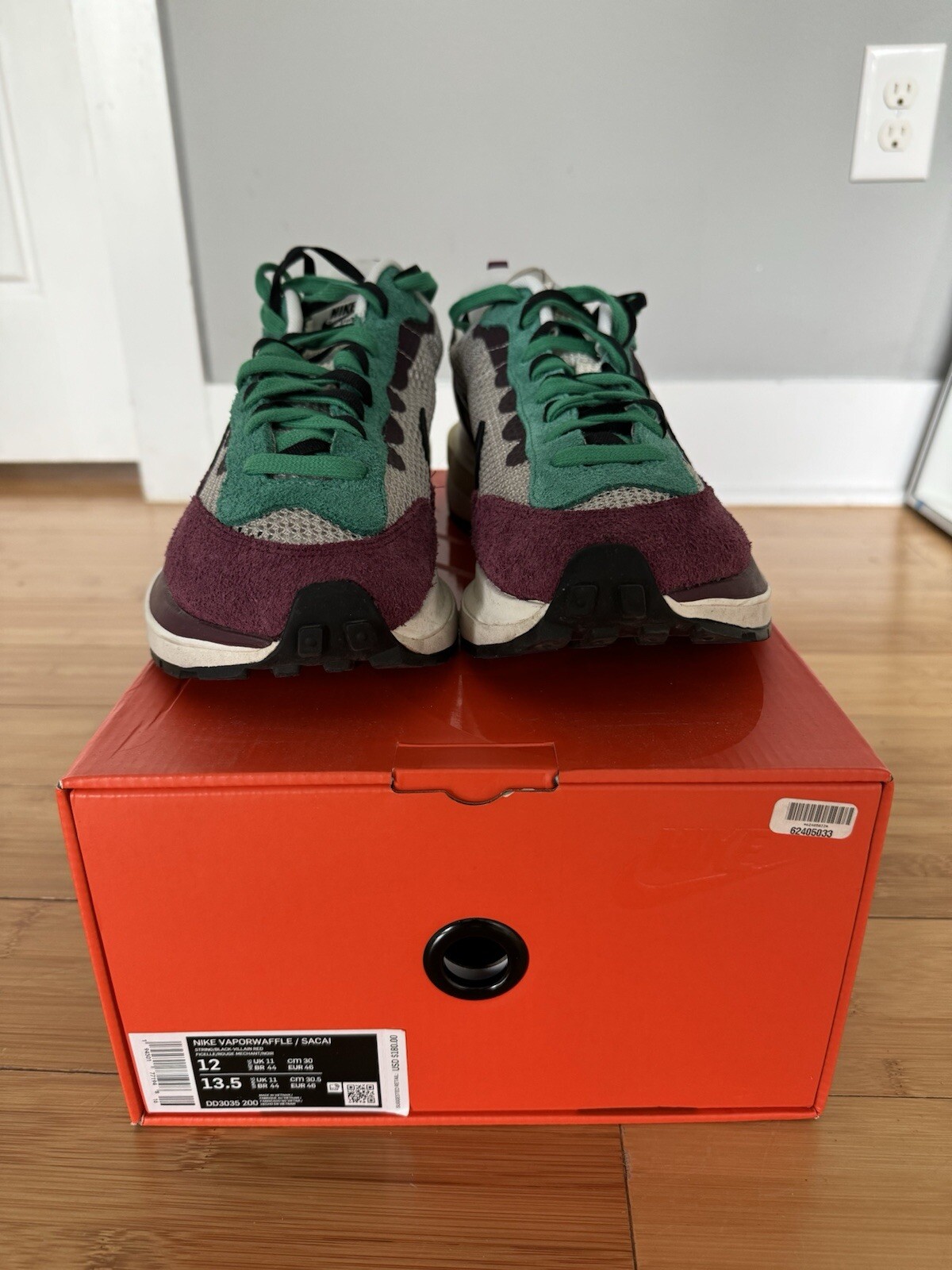 SACAI X NIKE Taglia 12 Nike sacai x VaporWaffle SP rosso villain